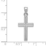 14k White Gold Cross Pendant - Product Photo