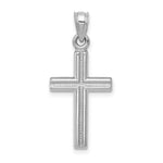 14k White Gold Cross Pendant - Product Photo