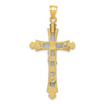 14K Two-tone Crucifix Pendant - Product Photo