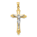 14K Two-tone Crucifix Pendant - Product Photo