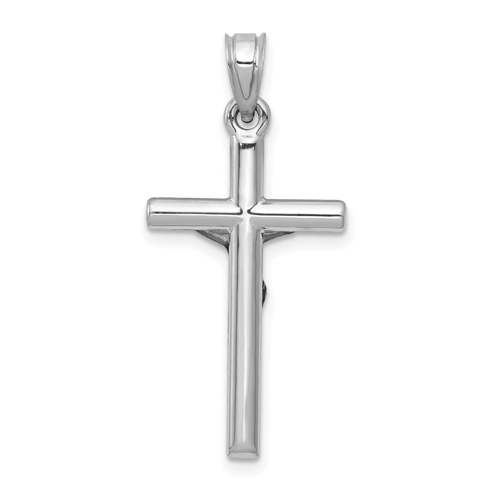 14k White Gold Crucifix Pendant - Product Photo