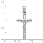 14k White Gold Crucifix Pendant - Product Photo