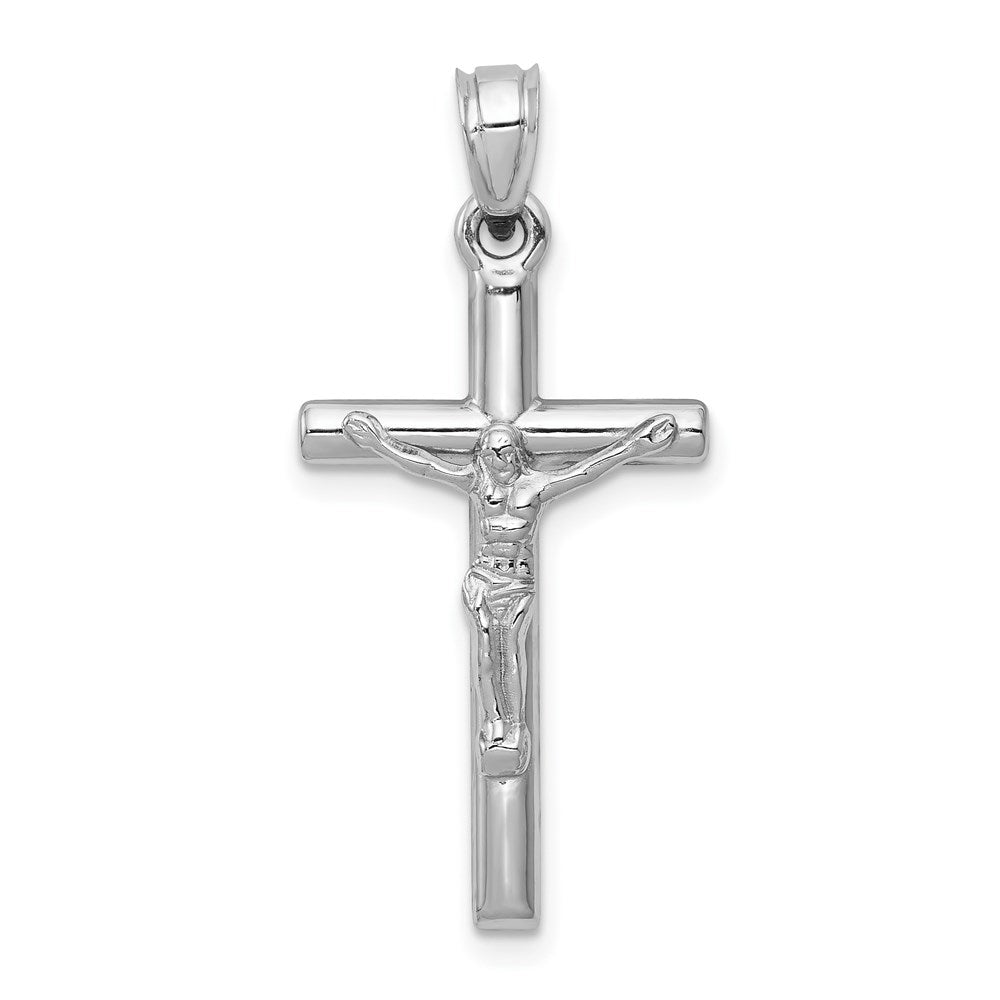 14K White Gold Crucifix Pendant