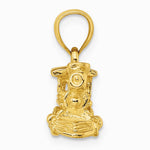 10K / 14K Yellow Gold 3-D Locomotive Pendant - Product Photo