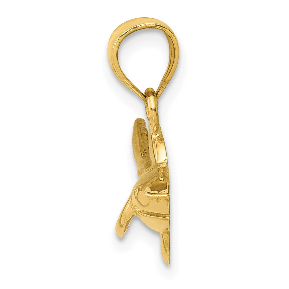 10K / 14K Yellow Gold Shark Pendant - Product Photo