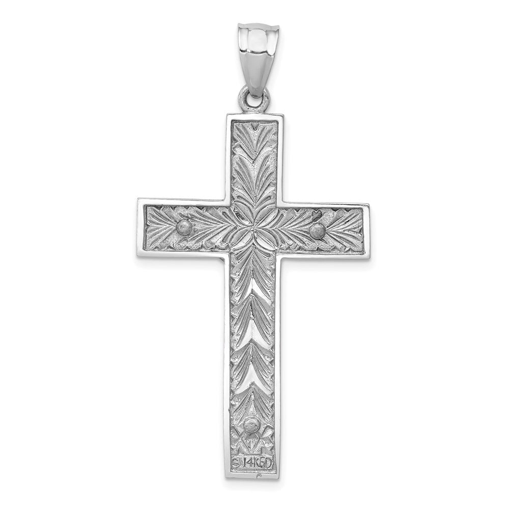 14K Two-tone Crucifix Pendant - Product Photo