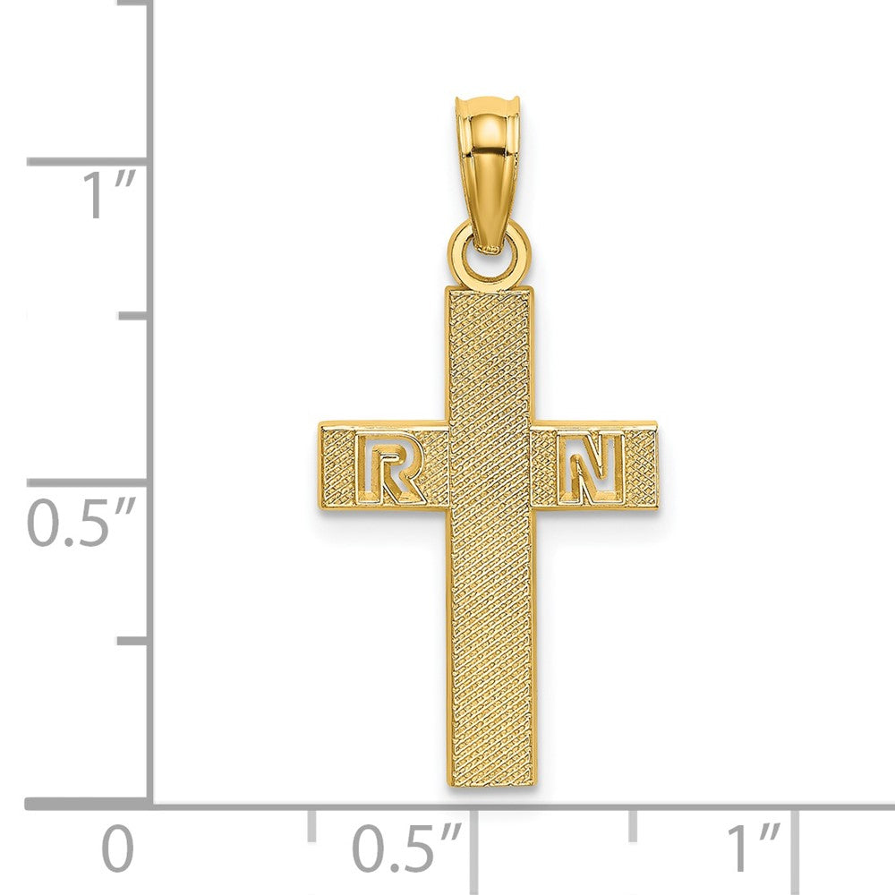 14k RN Cross Charm - Product Photo