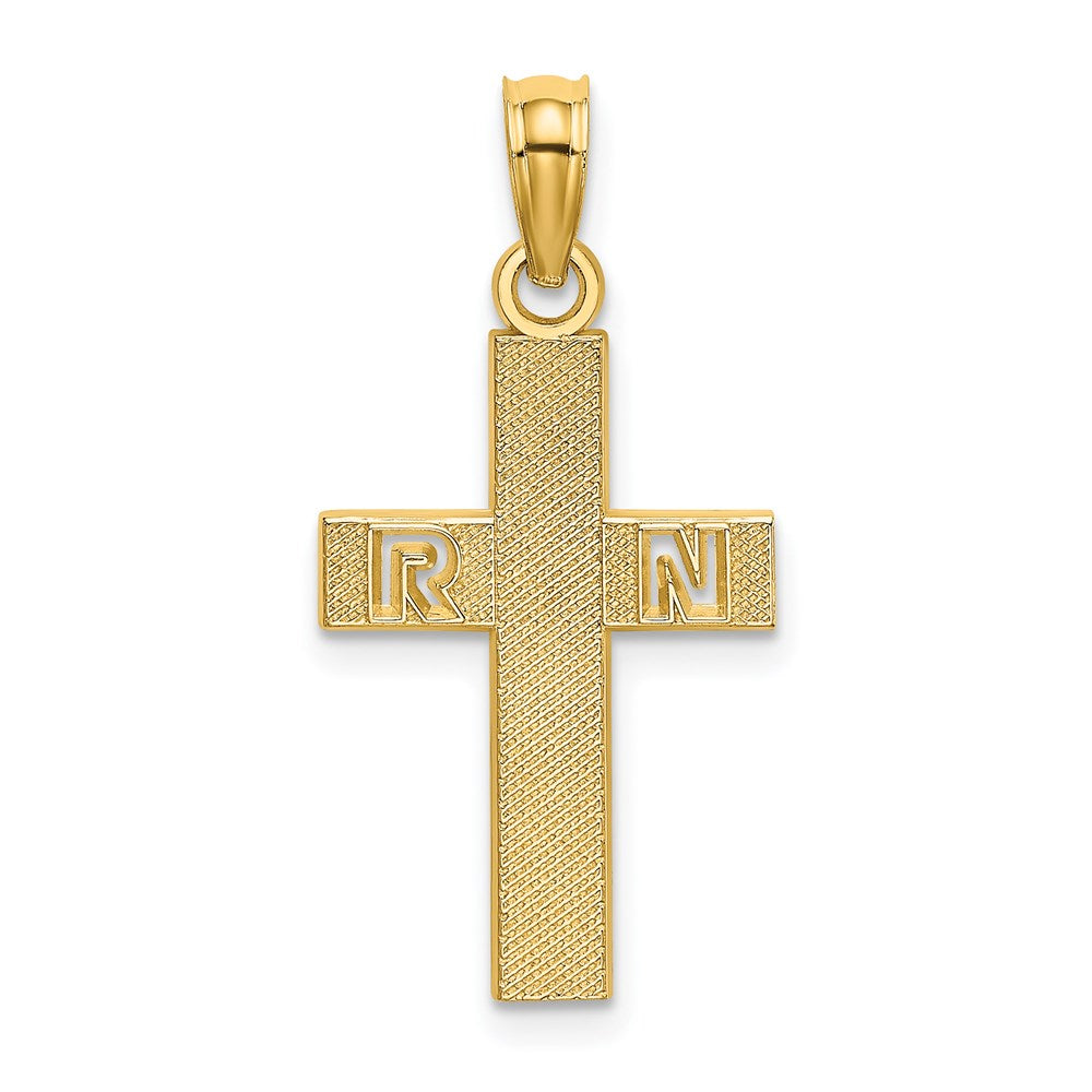 14k RN Cross Charm - Product Photo