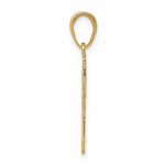 10K / 14K Yellow Gold Polished Cross Pendant - Product Photo