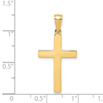 10K / 14K Yellow Gold Polished Cross Pendant - Product Photo