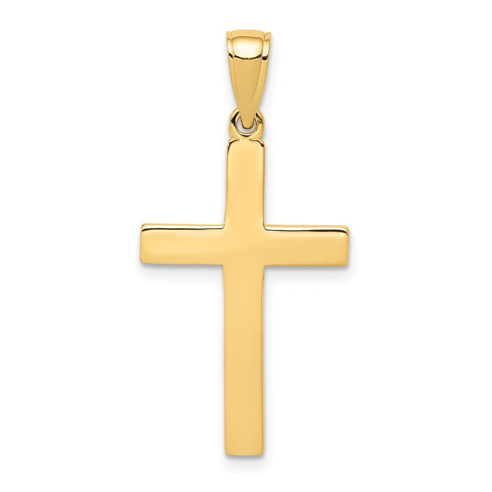 10K / 14K Yellow Gold Polished Cross Pendant - Product Photo