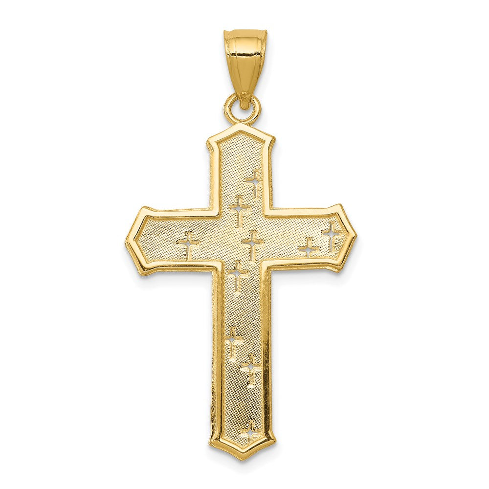 14k Passion Cross Pendant - Product Photo
