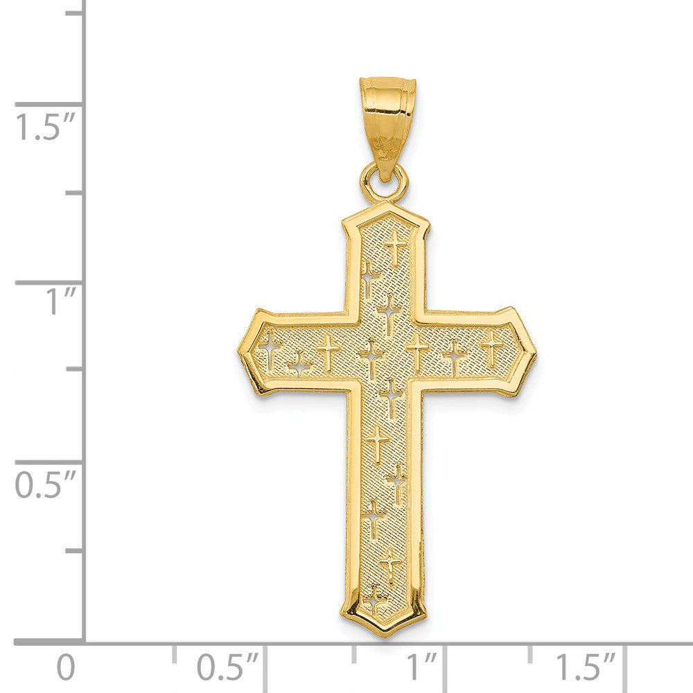 14k Passion Cross Pendant - Product Photo