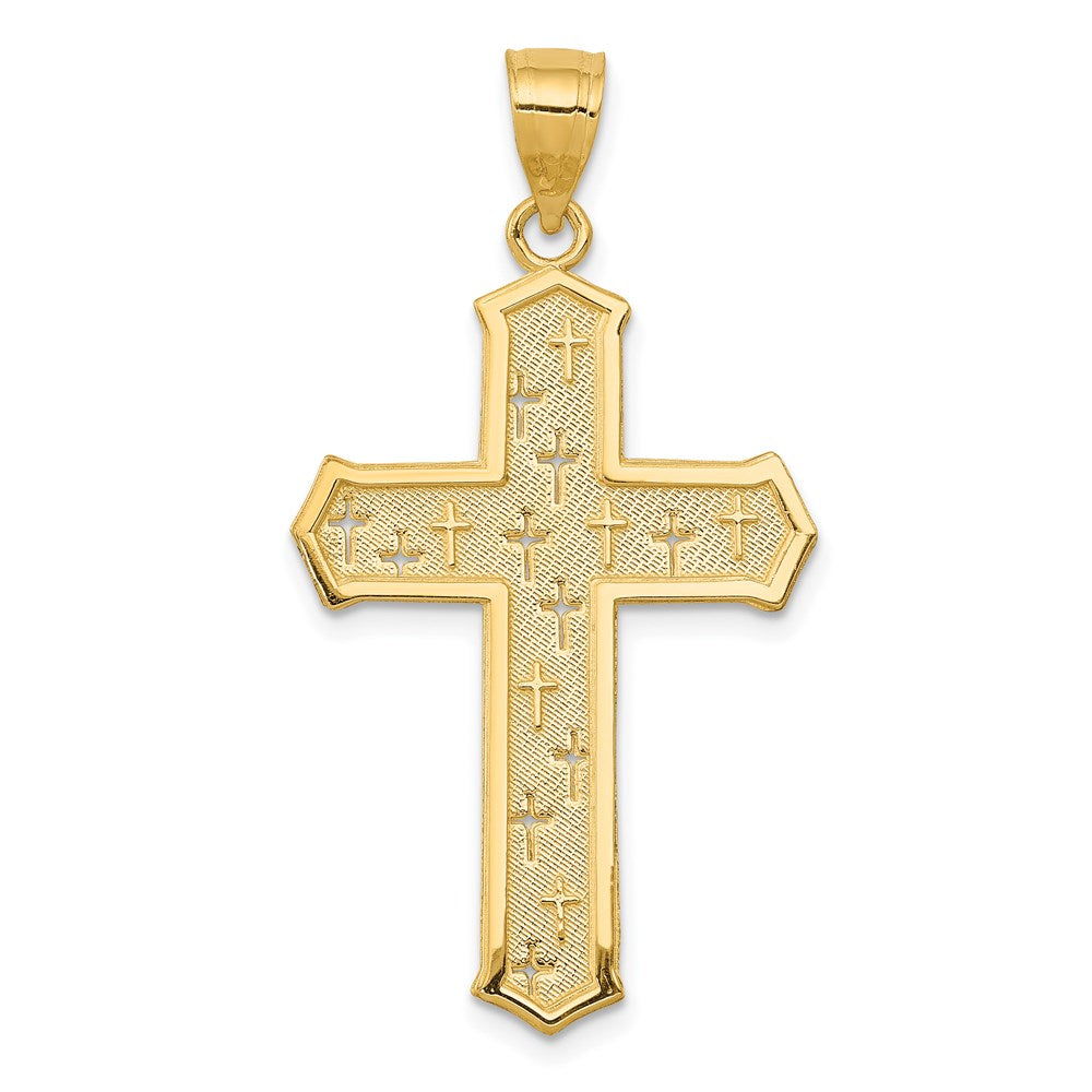14k Passion Cross Pendant - Product Photo