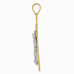10K / 14K Two-tone INRI Crucifix Pendant - Product Photo