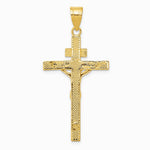 10K / 14K Two-tone INRI Crucifix Pendant - Product Photo