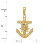 10K / 14K Yellow Gold Mariners Crucifix Pendant - Product Photo
