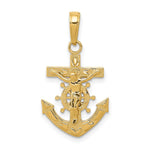 10K / 14K Yellow Gold Mariners Crucifix Pendant - Product Photo