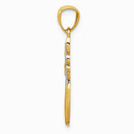 10K Two-tone with Rhodium Filigree Angel Pendant - Product Photo