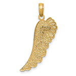 10K / 14K Yellow Gold Angel Wing Pendant - Product Photo