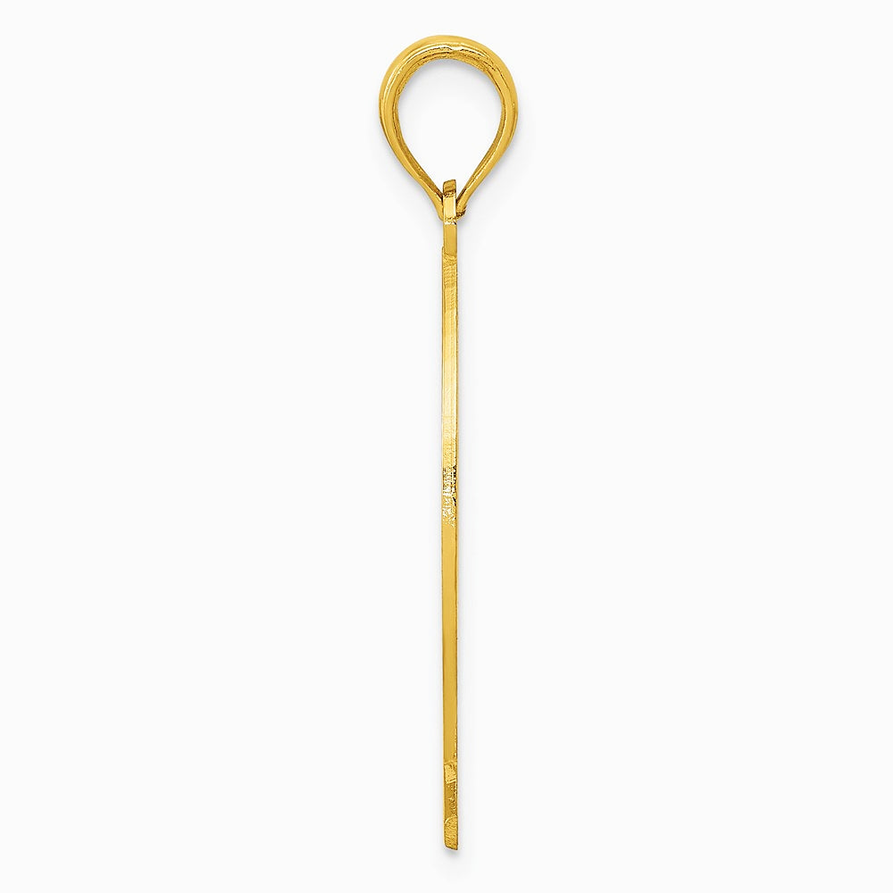 10K / 14K Yellow Gold Ichthus Fish Pendant - Product Photo