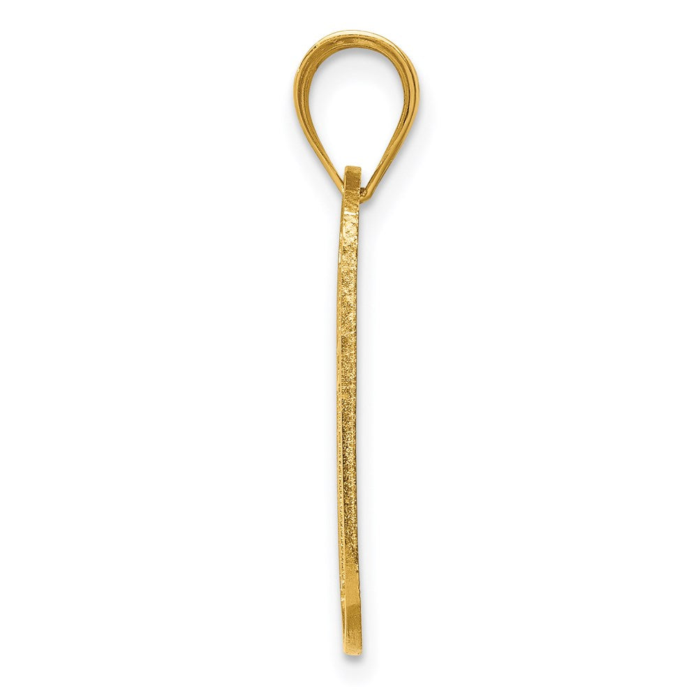 14k Polished Cross Cut-out Pendant - Product Photo