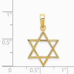 10K / 14K Yellow Gold Star of David Pendant - Product Photo