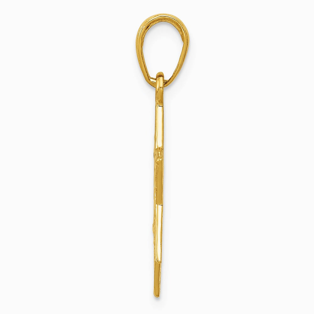 10K / 14K Yellow Gold Star of David Pendant - Product Photo