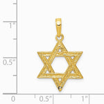 10K / 14K Yellow Gold Star of David Pendant - Product Photo