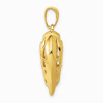 14K Yellow Gold Polished 3-D Filigree Puffed Heart Pendant - Product Photo