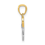 14k and Rhodium LOVE Pendant - Product Photo