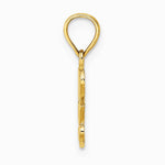 10K / 14K Yellow Gold Polished and Textured I HEART YOU Charm - Product Photo