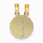 10K / 14K Yellow Gold BEST FRIENDS FOREVER Break Apart Pendant - Product Photo