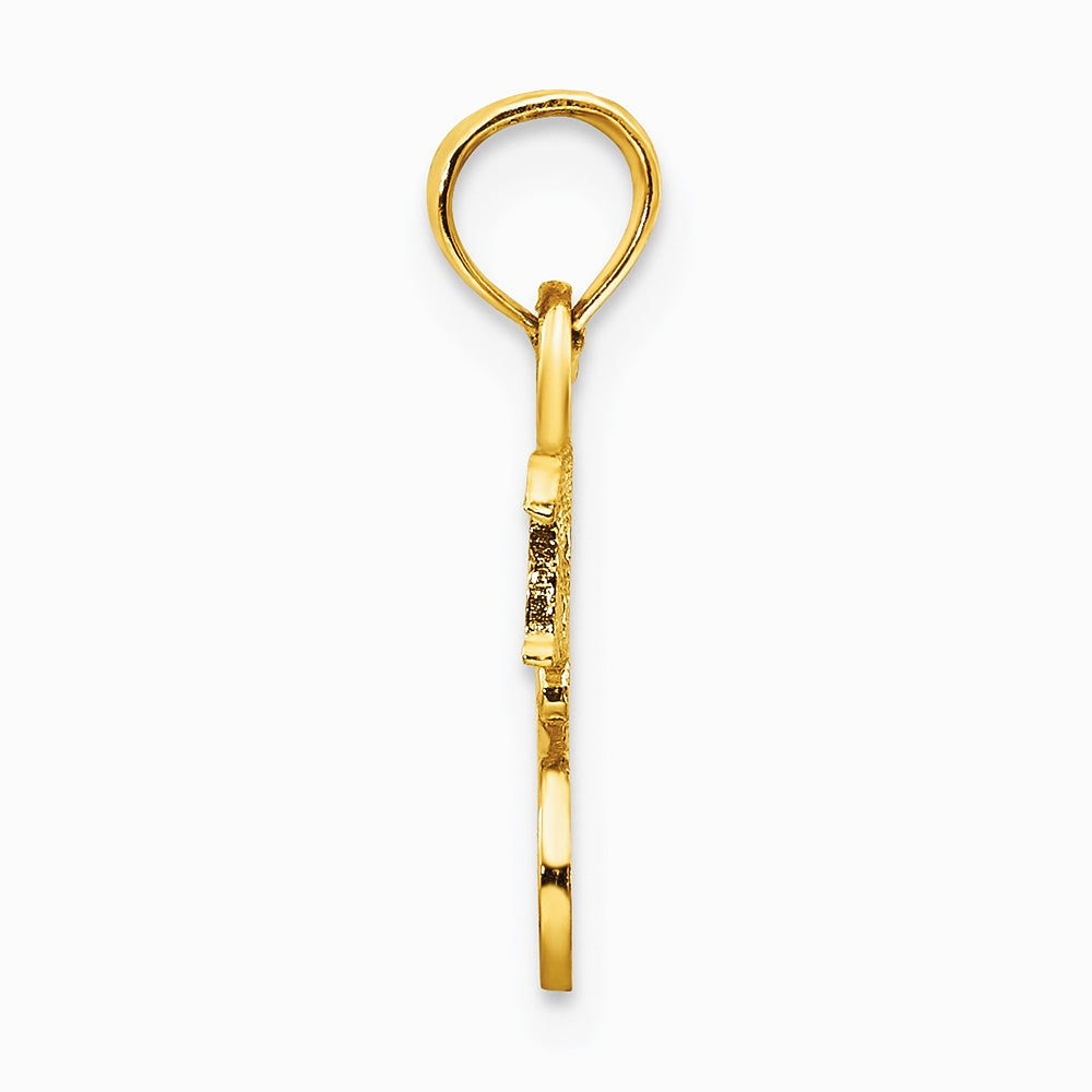 10K / 14K Yellow Gold SWEET 16 Pendant - Product Photo