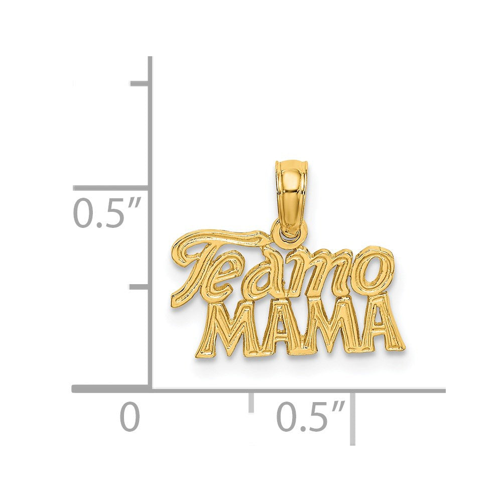 14K Yellow Gold TE AMO MAMA Charm - Product Photo