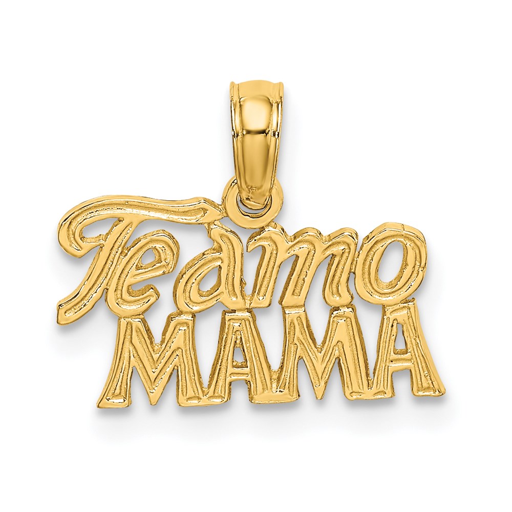 14K Yellow Gold TE AMO MAMA Charm - Product Photo