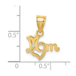14K MOM with Heart Charm - Product Photo