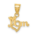 14K MOM with Heart Charm - Product Photo