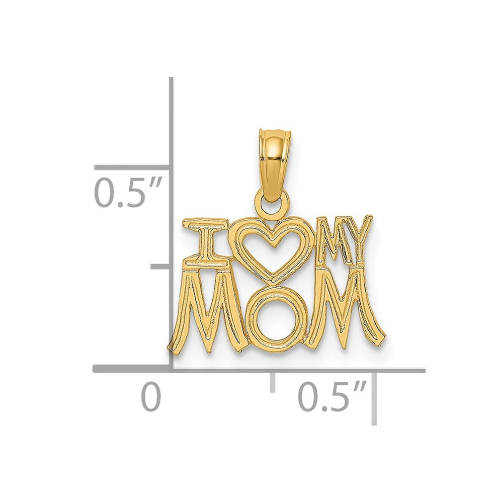 14K I HEART MY MOM Charm - Product Photo