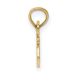 14K Yellow Gold BEST MOM with Heart Charm - Product Photo