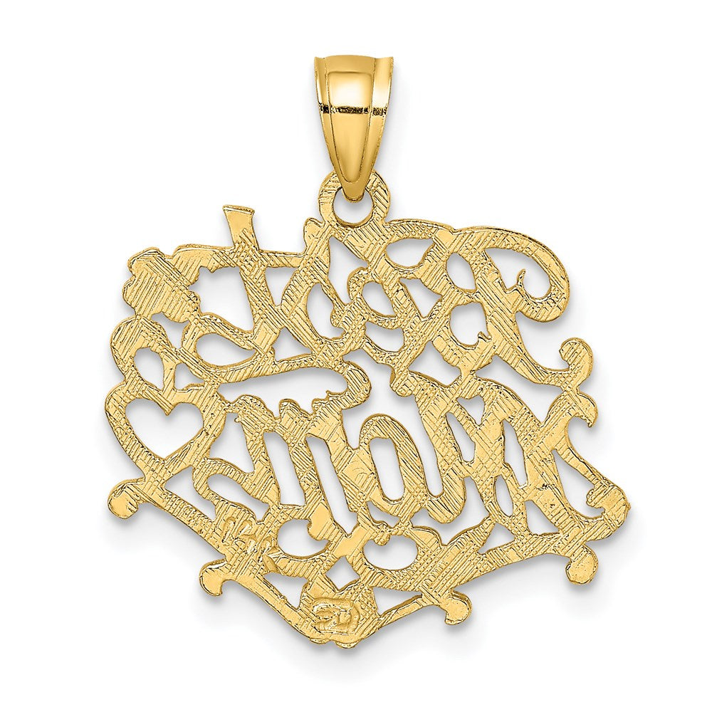 14K Yellow Gold BEST MOM Charm - Product Photo