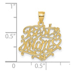 14K Yellow Gold BEST MOM Charm - Product Photo