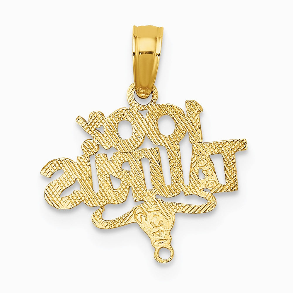 10K / 14K Yellow Gold 100% TAURUS Zodiac Charm - Product Photo