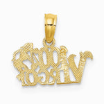 10K / 14K Yellow Gold 100% VIRGO Zodiac Charm - Product Photo