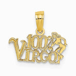 10K / 14K Yellow Gold 100% VIRGO Zodiac Charm - Product Photo