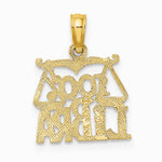 10K / 14K Yellow Gold 100% LIBRA Zodiac Charm - Product Photo