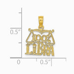 10K / 14K Yellow Gold 100% LIBRA Zodiac Charm - Product Photo