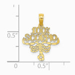 10K / 14K Yellow Gold 100% SCORPIO Zodiac Charm - Product Photo