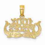 10K / 14K Yellow Gold 100% PISCES Zodiac Charm - Product Photo