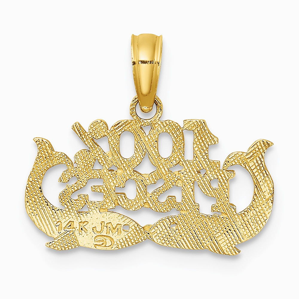 10K / 14K Yellow Gold 100% PISCES Zodiac Charm - Product Photo